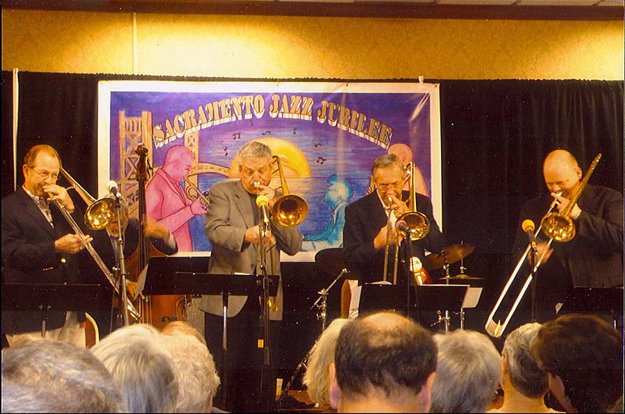 What fun. A four trombone set in Sacramento 2009 - I'm in great company with Bill Allred, Bob Havens & John Allred.